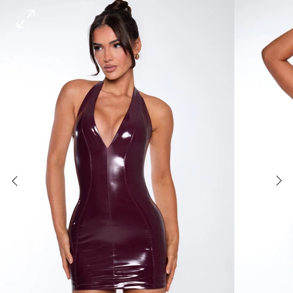 NWT Women’s Babyboo Brooke Mini Halter Dress | Cherry Lacquer | Size Small